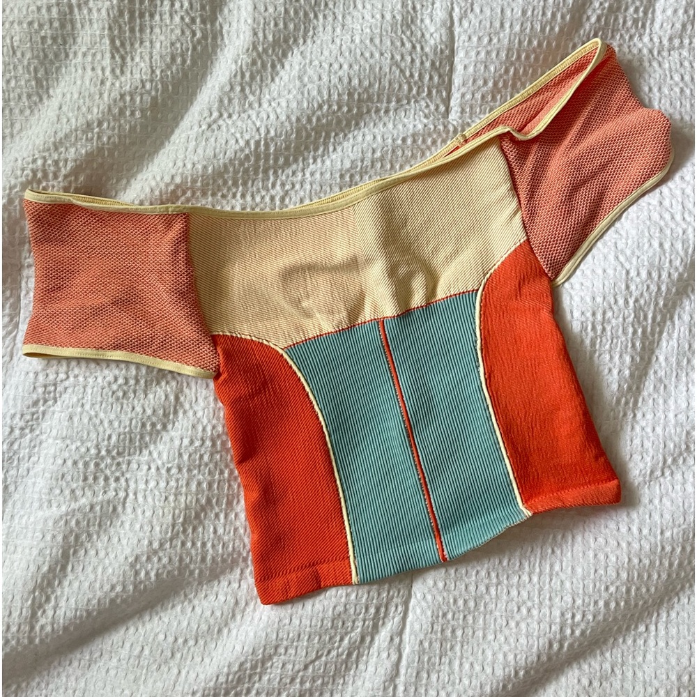 FREE PEOPLE ACTIVE COLORBLOCK RIBBED TOP M/L NWOT